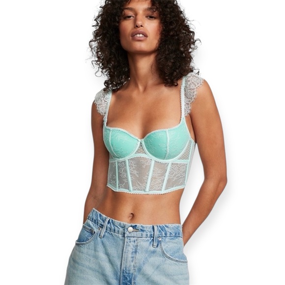 Victoria Secret dream Angels lace cap- sleeve corset - Picture 2 of 7